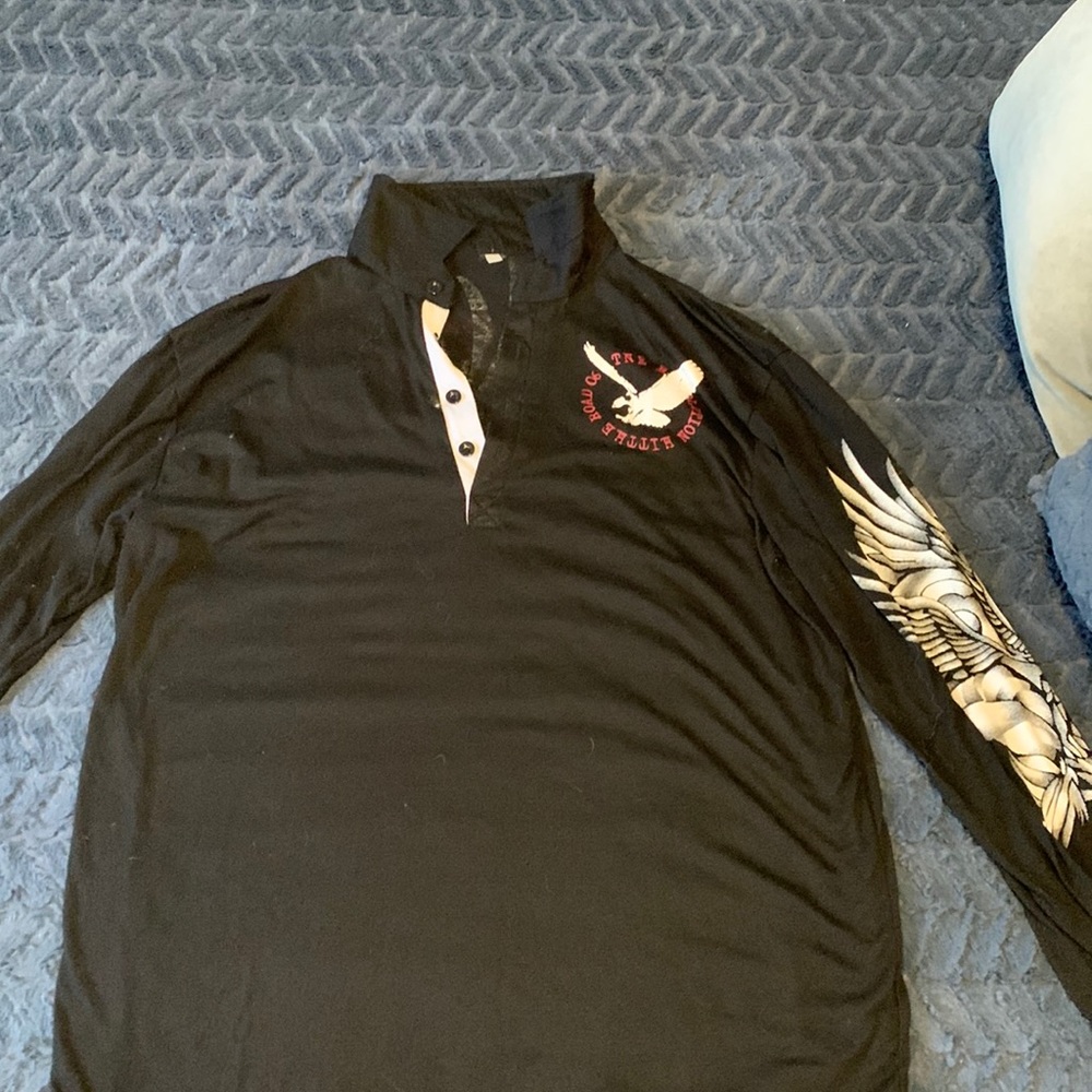 Mens Long Sleeve Graphic Shirt